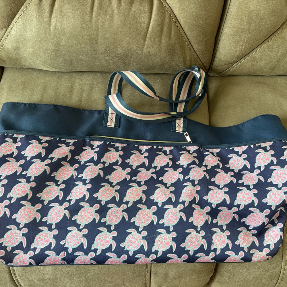 Simply Southern Navy and Pink Turtle Tote